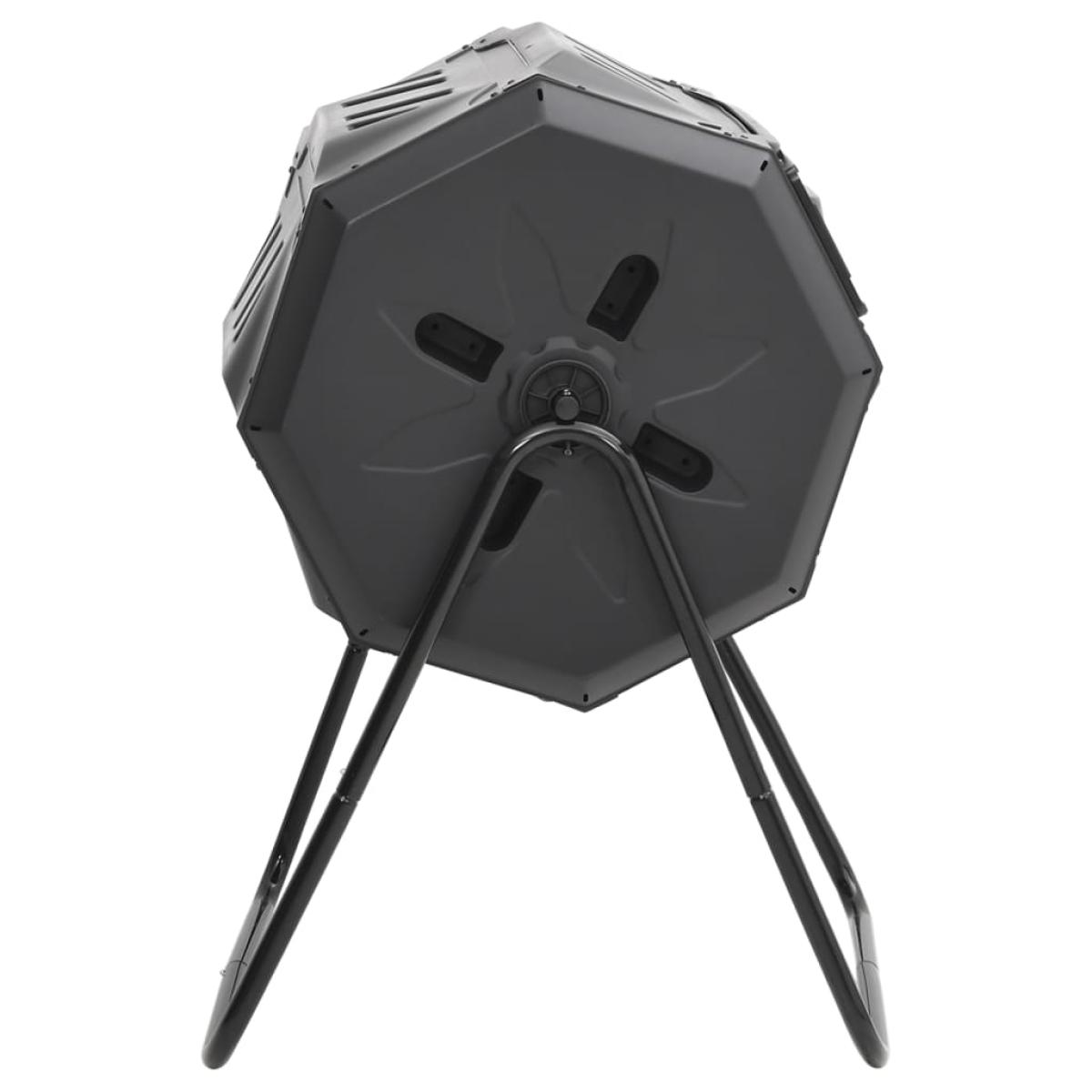 Contenedor de compostaje de jardín negro 73x64x95 cm 160 L