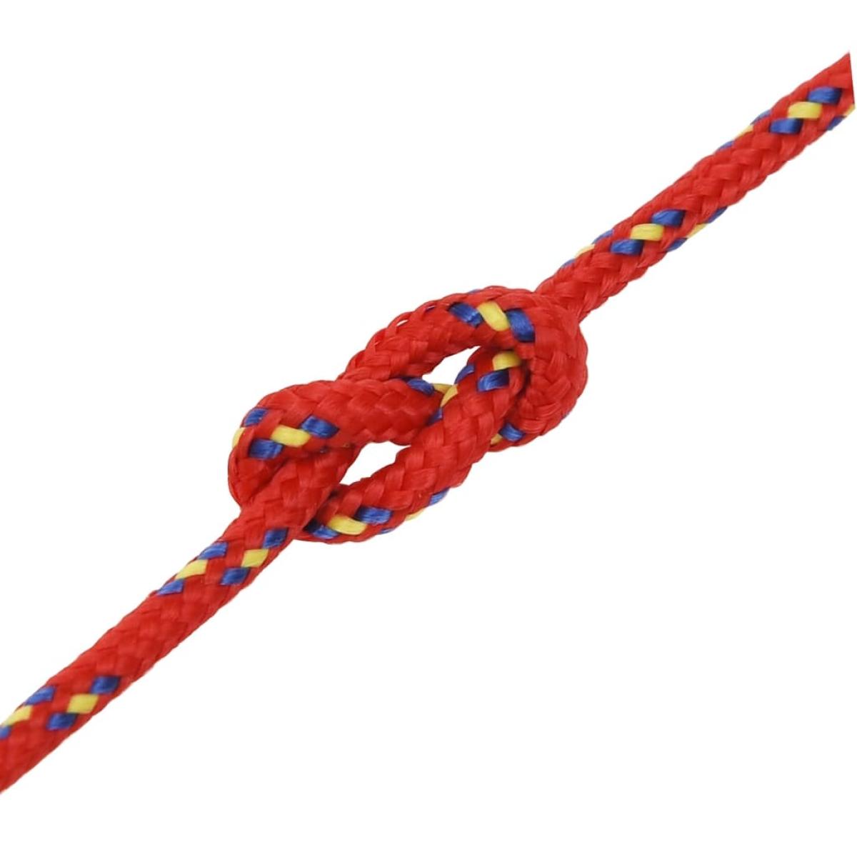 Cuerda de barco polipropileno rojo 4 mm 25 m