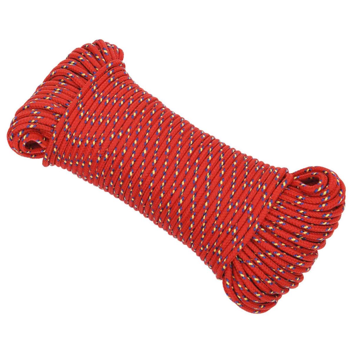 Cuerda de barco polipropileno rojo 4 mm 250 m