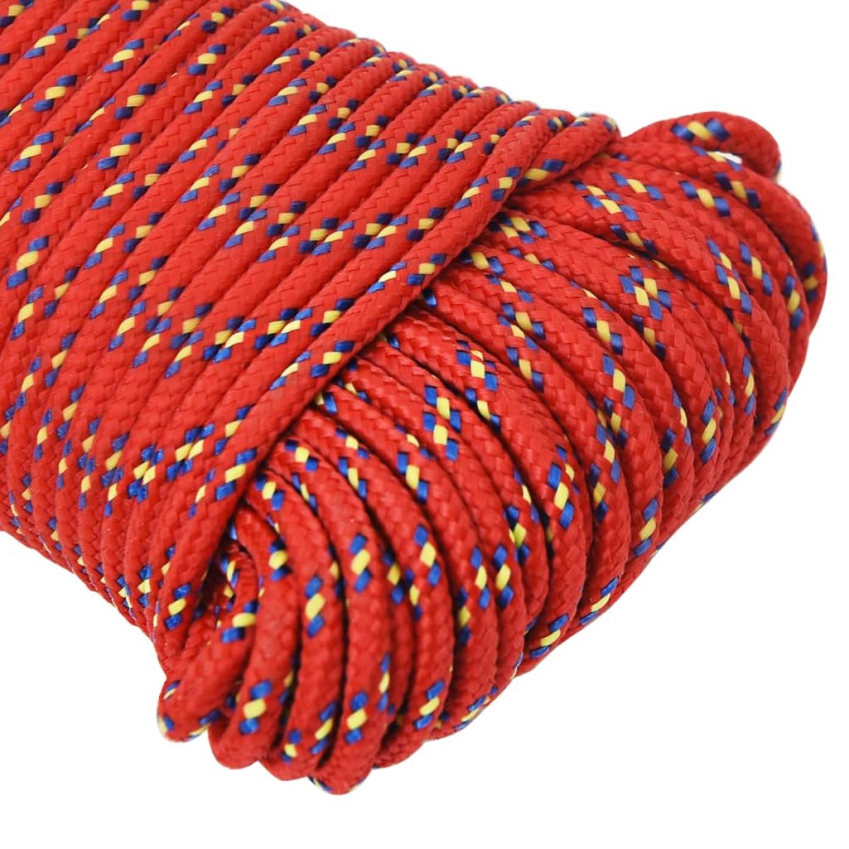 Cuerda de barco polipropileno rojo 4 mm 250 m