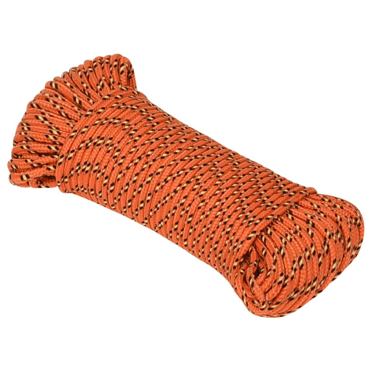 Cuerda de barco polipropileno naranja 3 mm 500 m