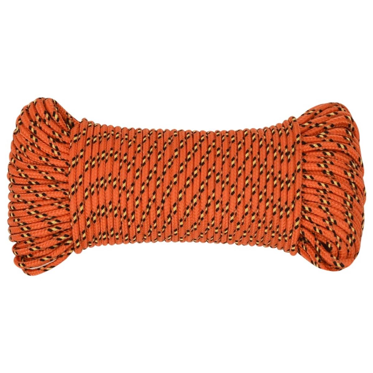 Cuerda de barco polipropileno naranja 3 mm 500 m