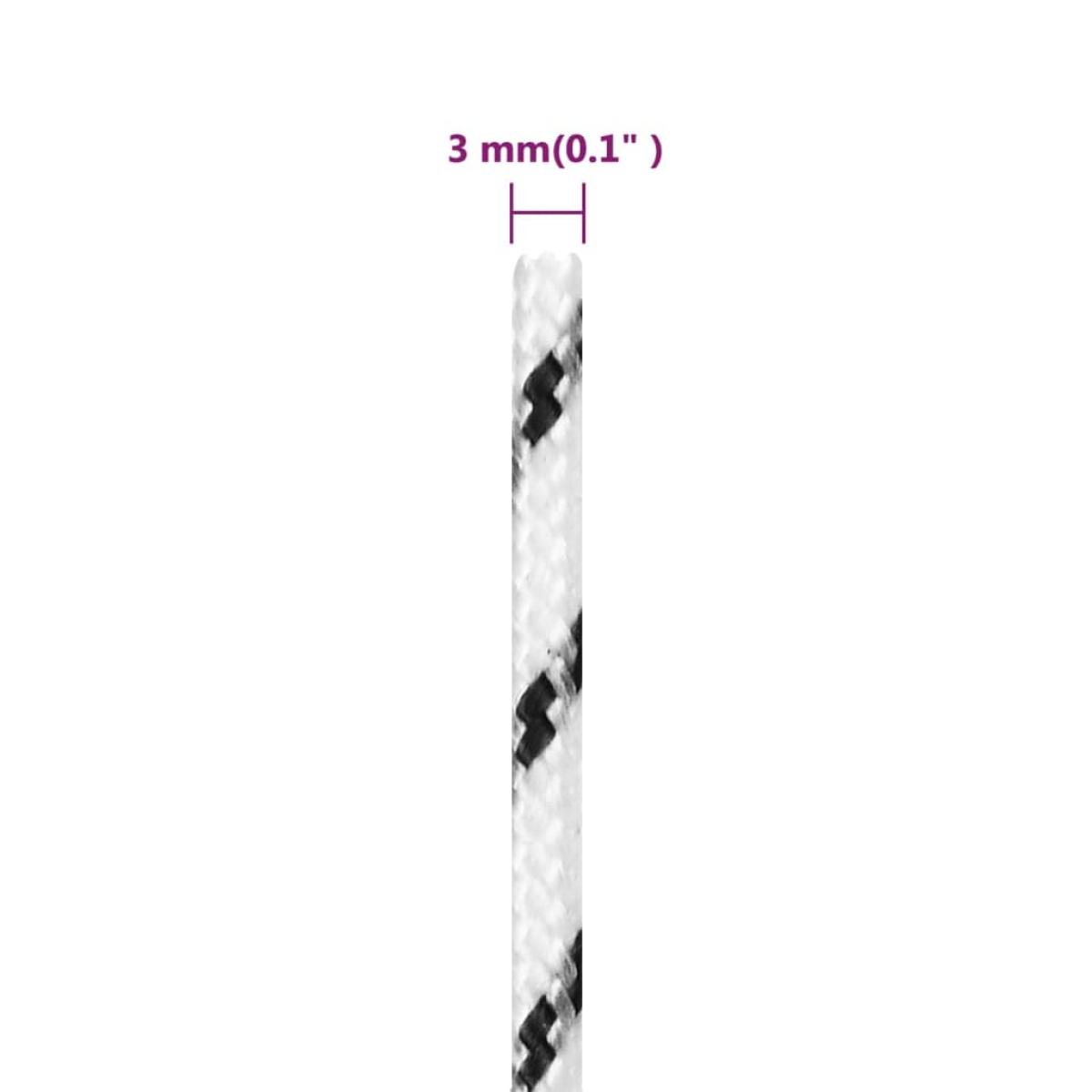 Cuerda para barco trenzada poliéster blanco 3 mmx250 m