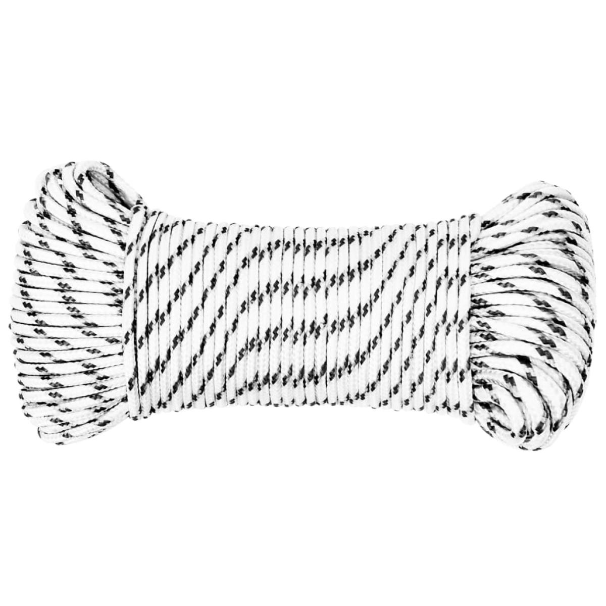 Cuerda para barco trenzada poliéster blanco 5 mmx500 m