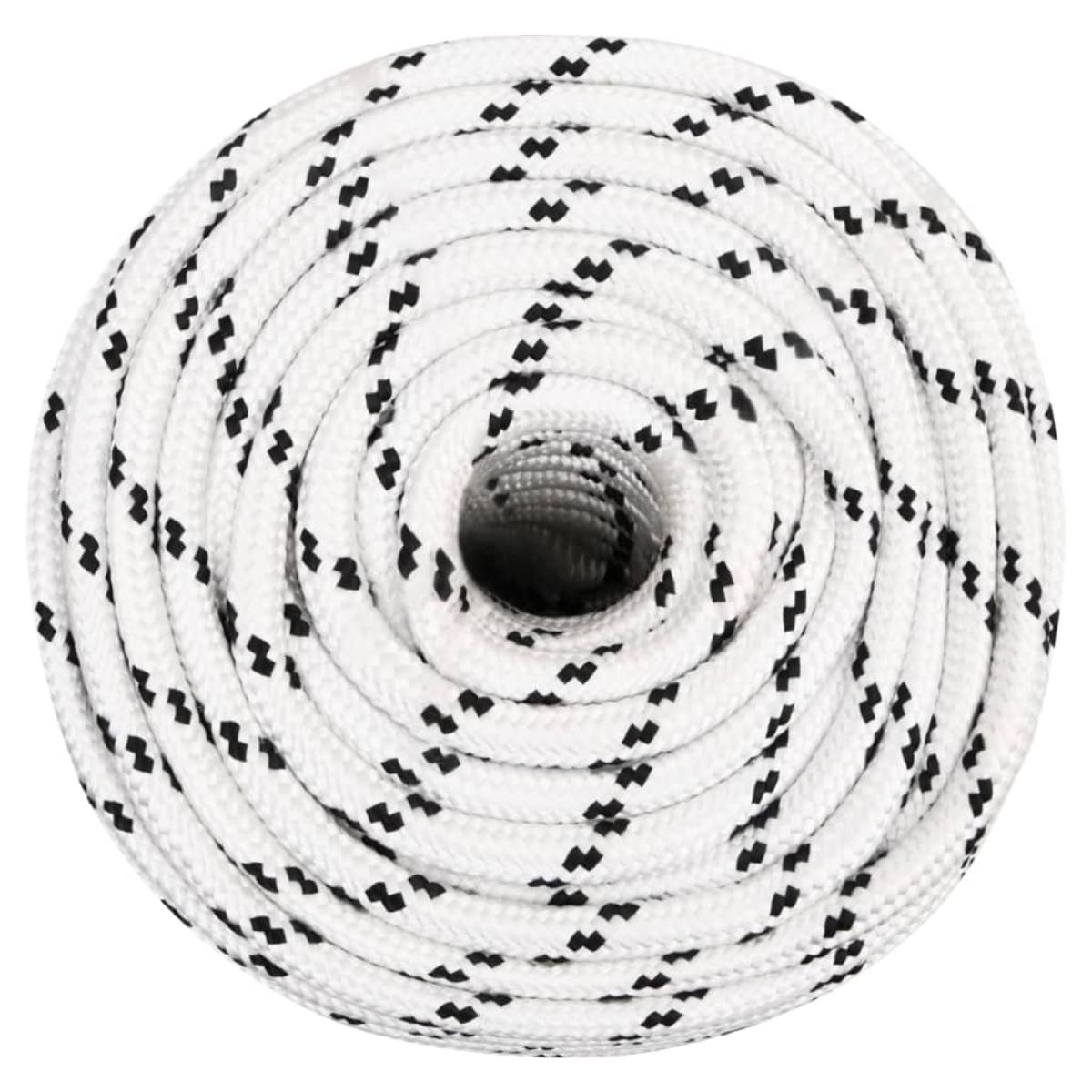 Cuerda para barco trenzada poliéster blanco 14 mmx100 m