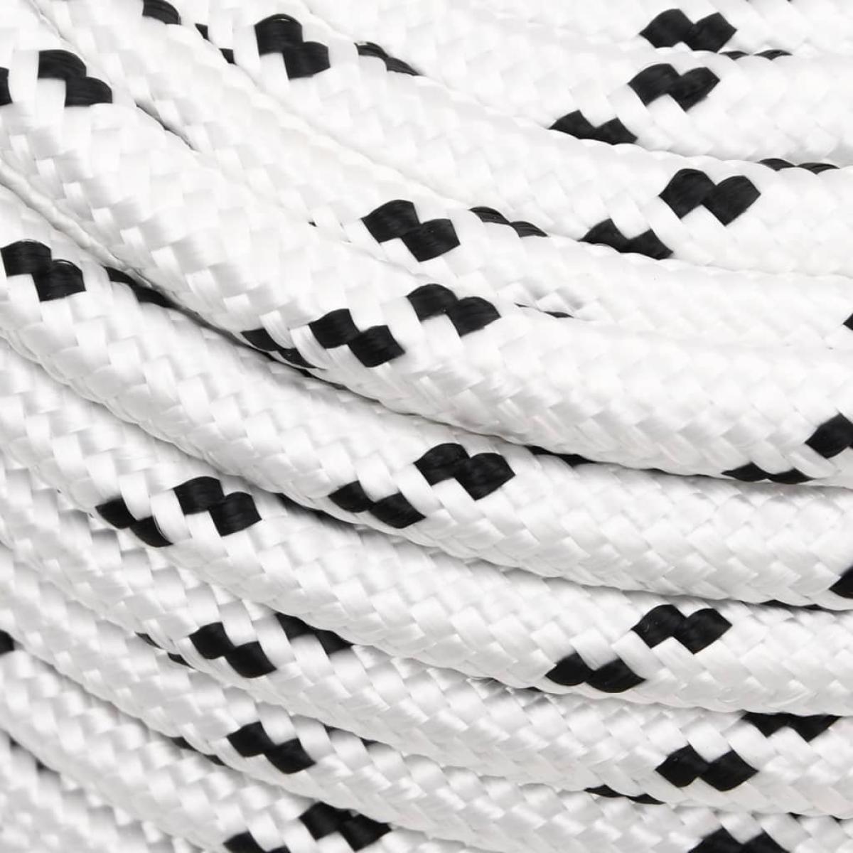 Cuerda para barco trenzada poliéster blanco 14 mmx100 m