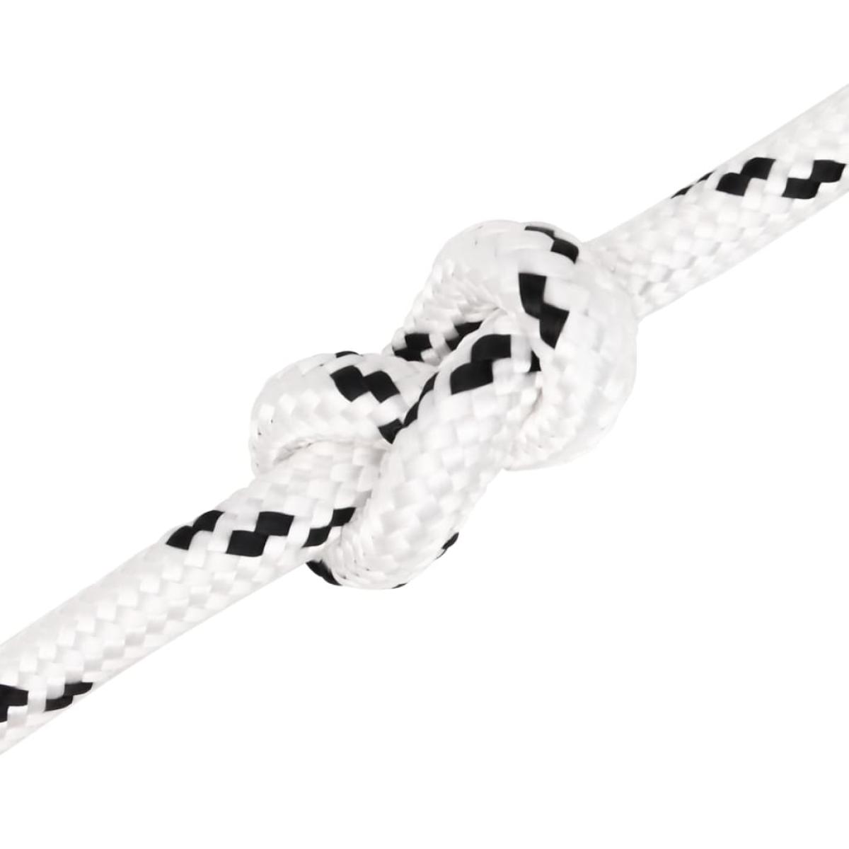 Cuerda para barco trenzada poliéster blanco 14 mmx100 m