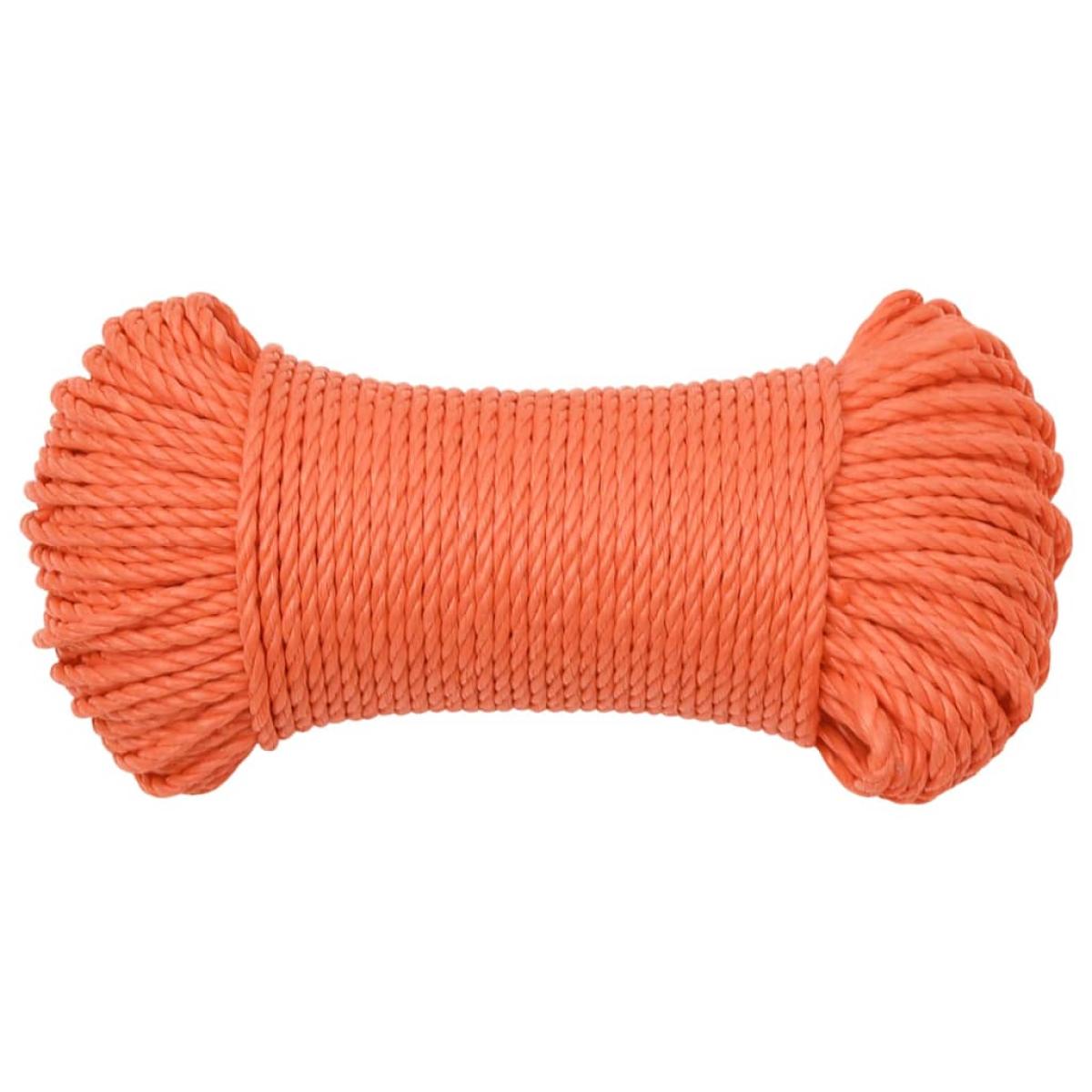 Cuerda de trabajo polipropileno naranja 8 mm 50 m