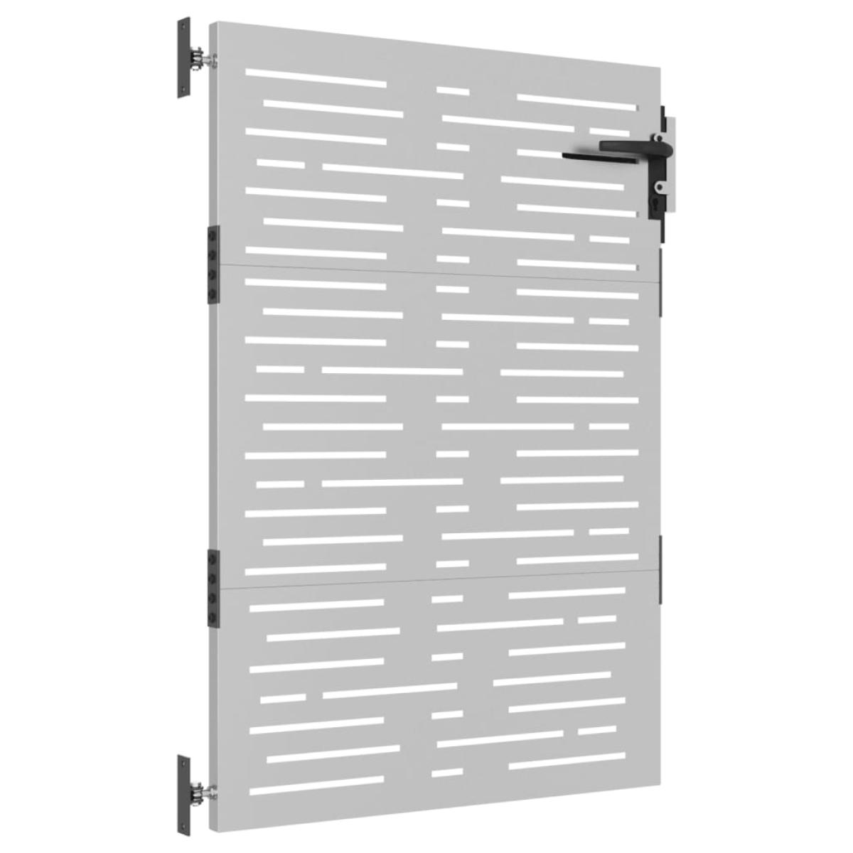Puerta de jardín acero corten diseño cuadrado 85x125 cm