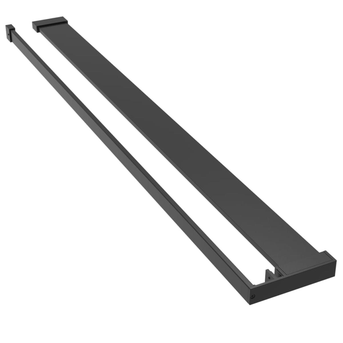 Estante para pared de ducha aluminio negro 80 cm