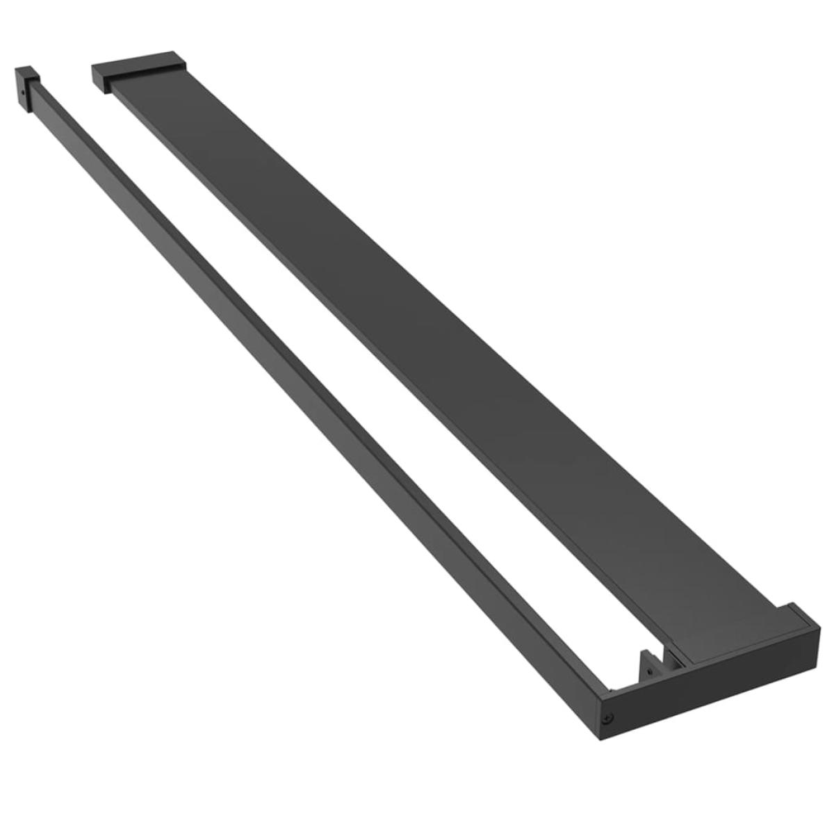 Estante para pared de ducha aluminio negro 90 cm