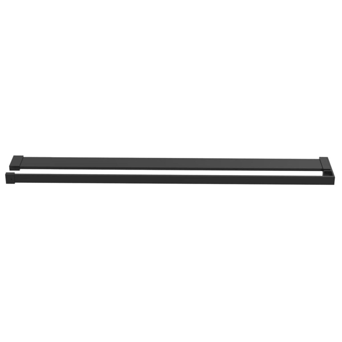 Estante para pared de ducha aluminio negro 90 cm