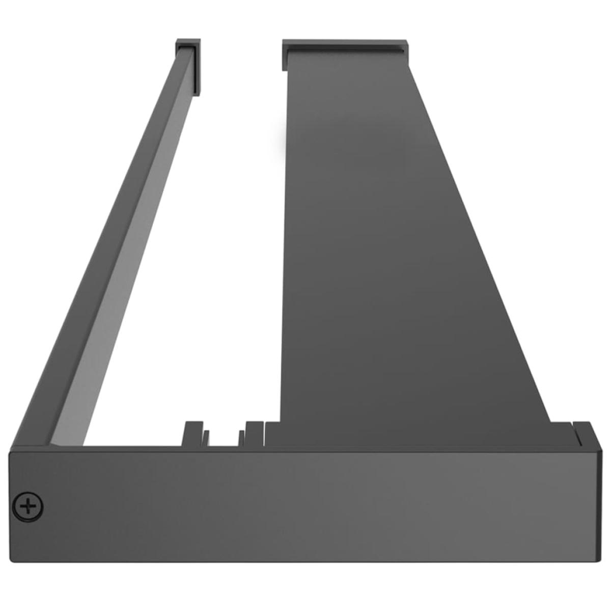 Estante para pared de ducha aluminio negro 90 cm