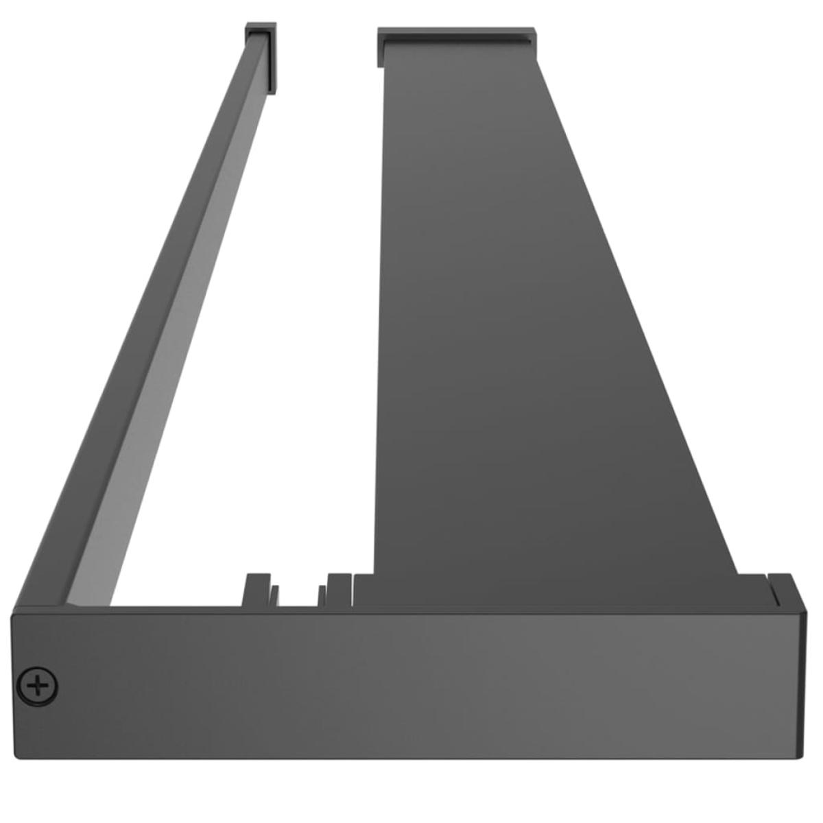 Estante de pared de ducha aluminio negro 100 cm