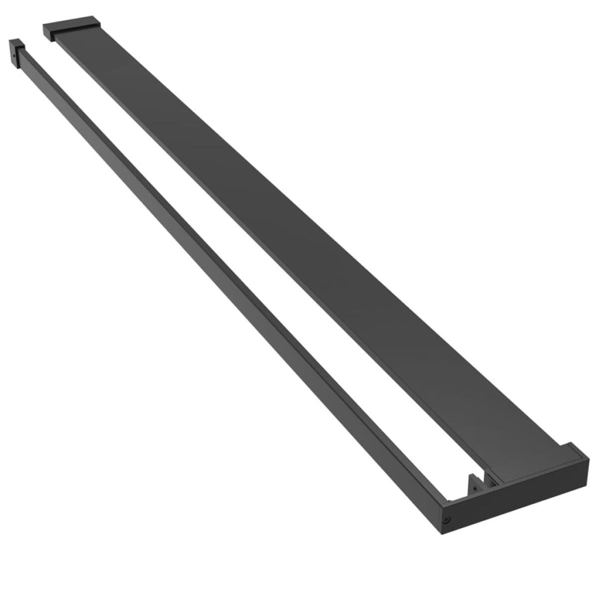 Estante para pared de ducha aluminio negro 118 cm