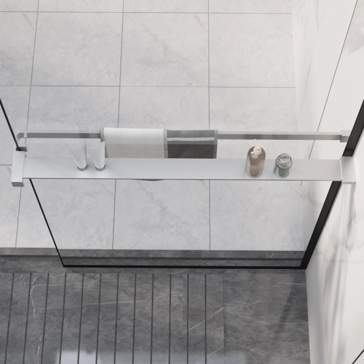 Estante para pared de ducha aluminio cromado 80 cm