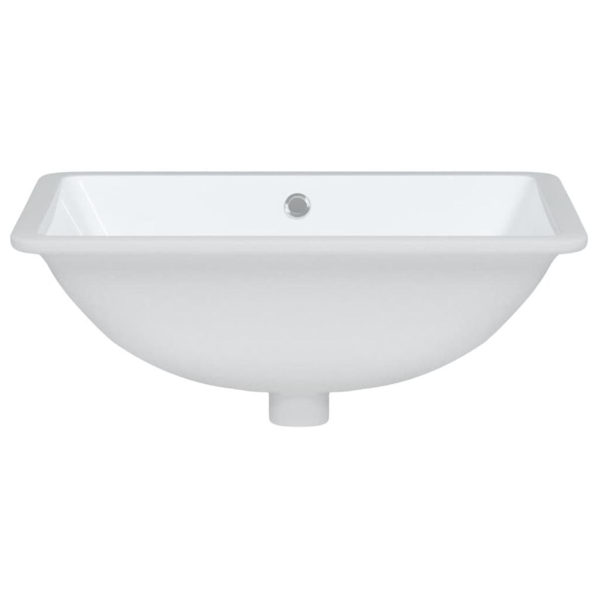 Lavabo de baño rectangular cerámica blanco 52x38,5x19,5 cm