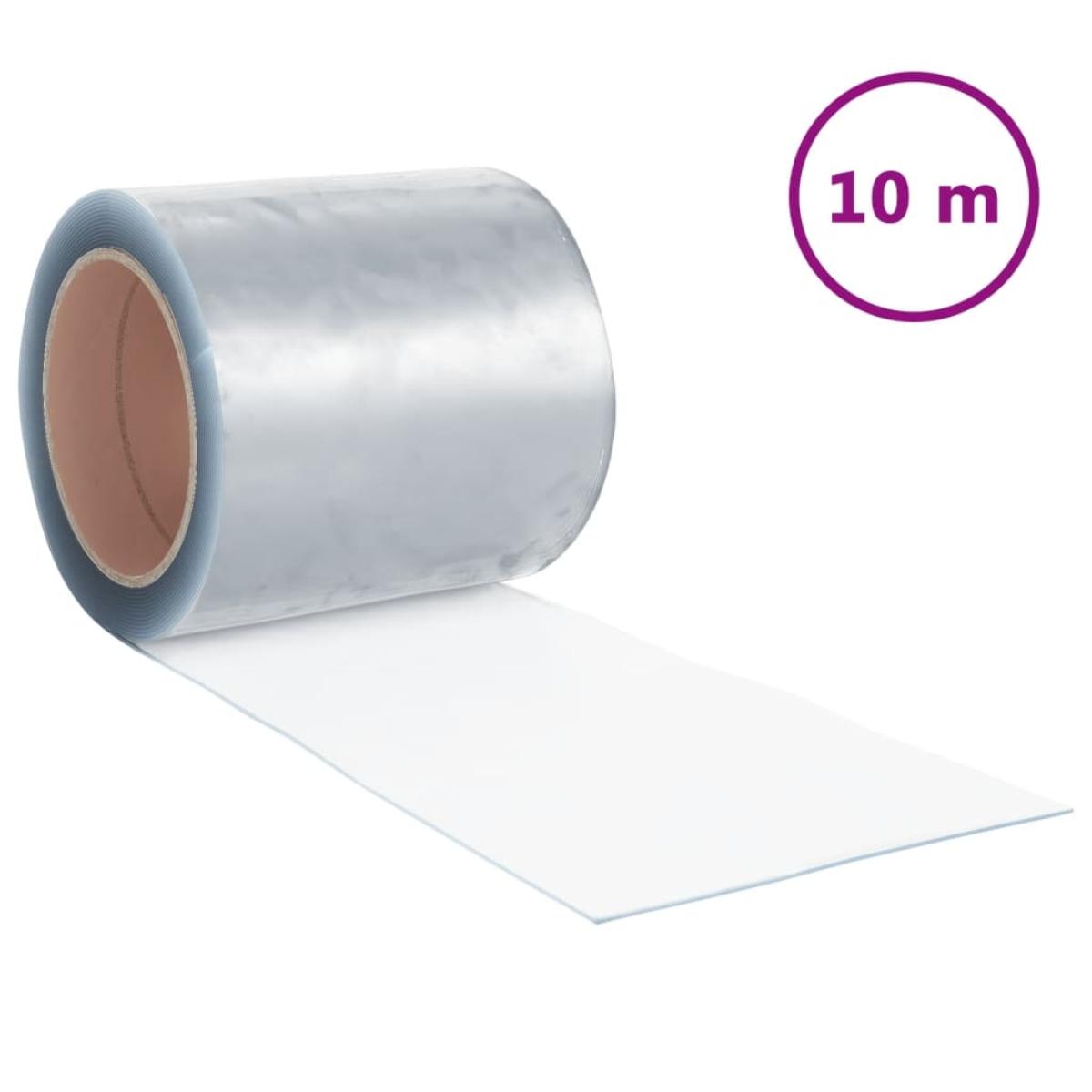 Tira de cortina para puertas PVC transparente 200x1,6 mm 10 m