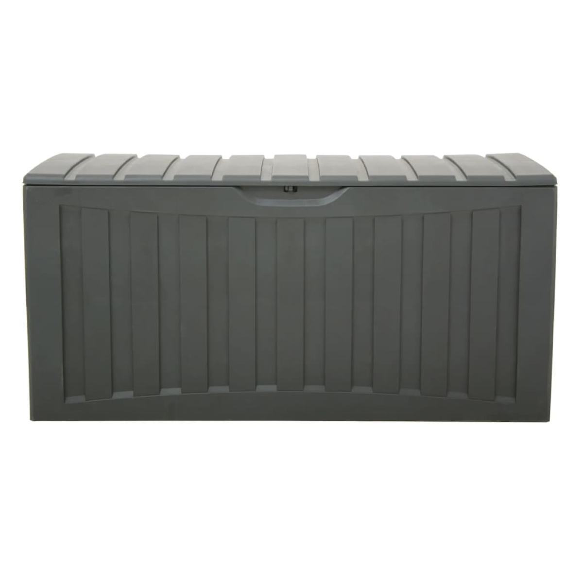 Caja de almacenaje polipropileno negra 118x53x57 cm