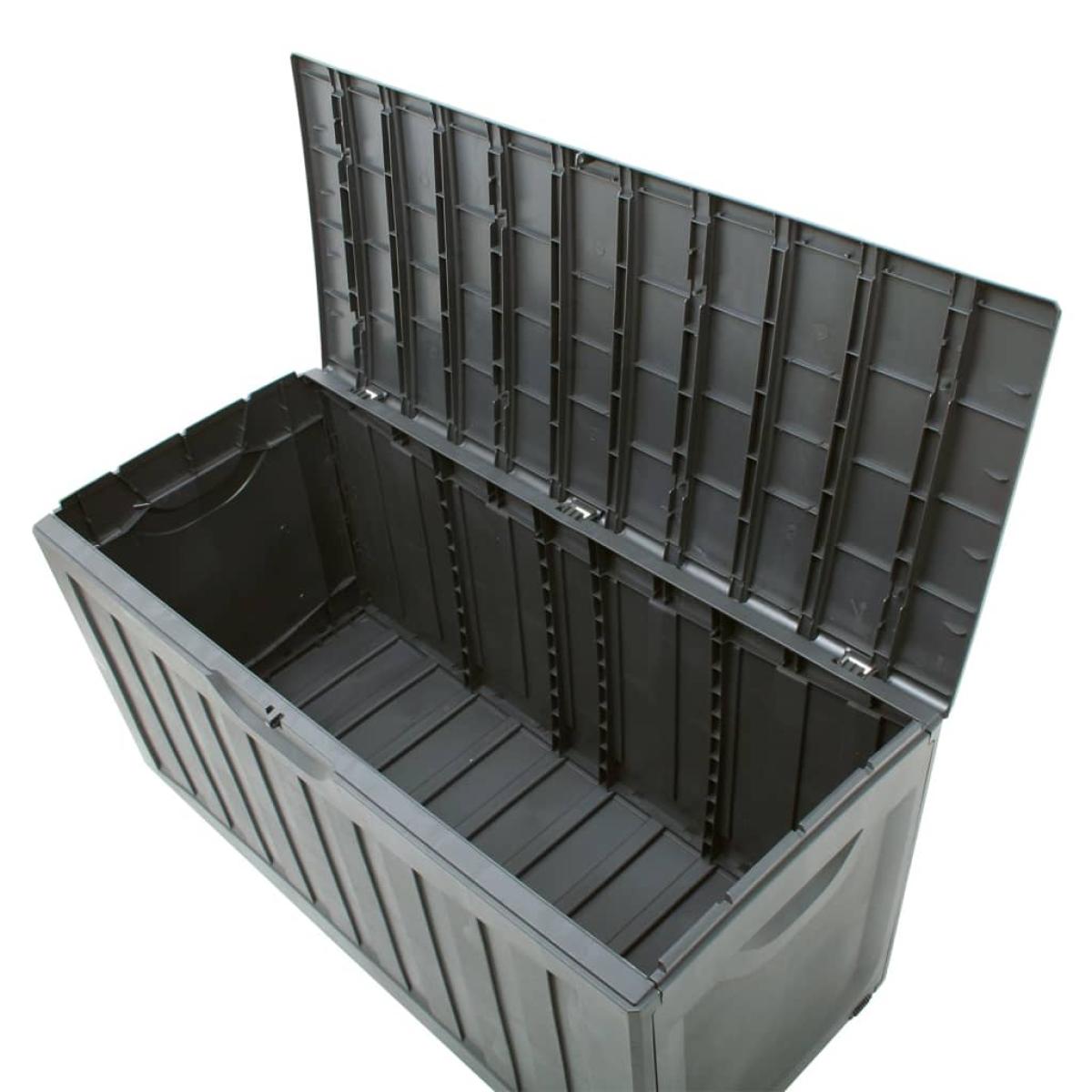 Caja de almacenaje polipropileno negra 118x53x57 cm
