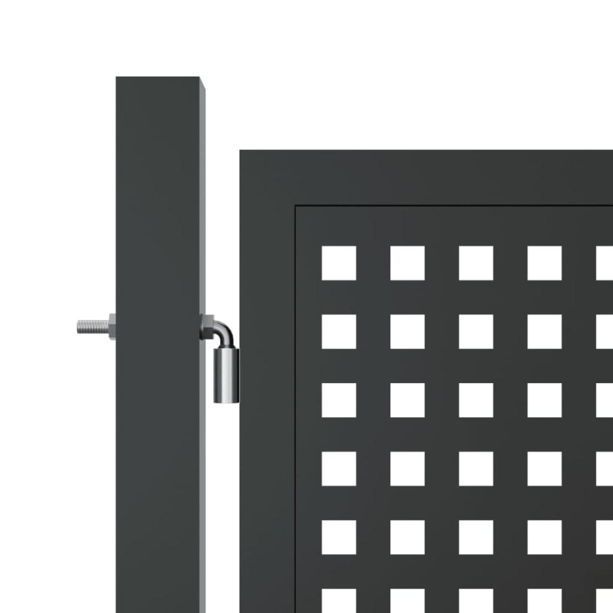 Puerta de jardín acero gris antracita 300x225 cm