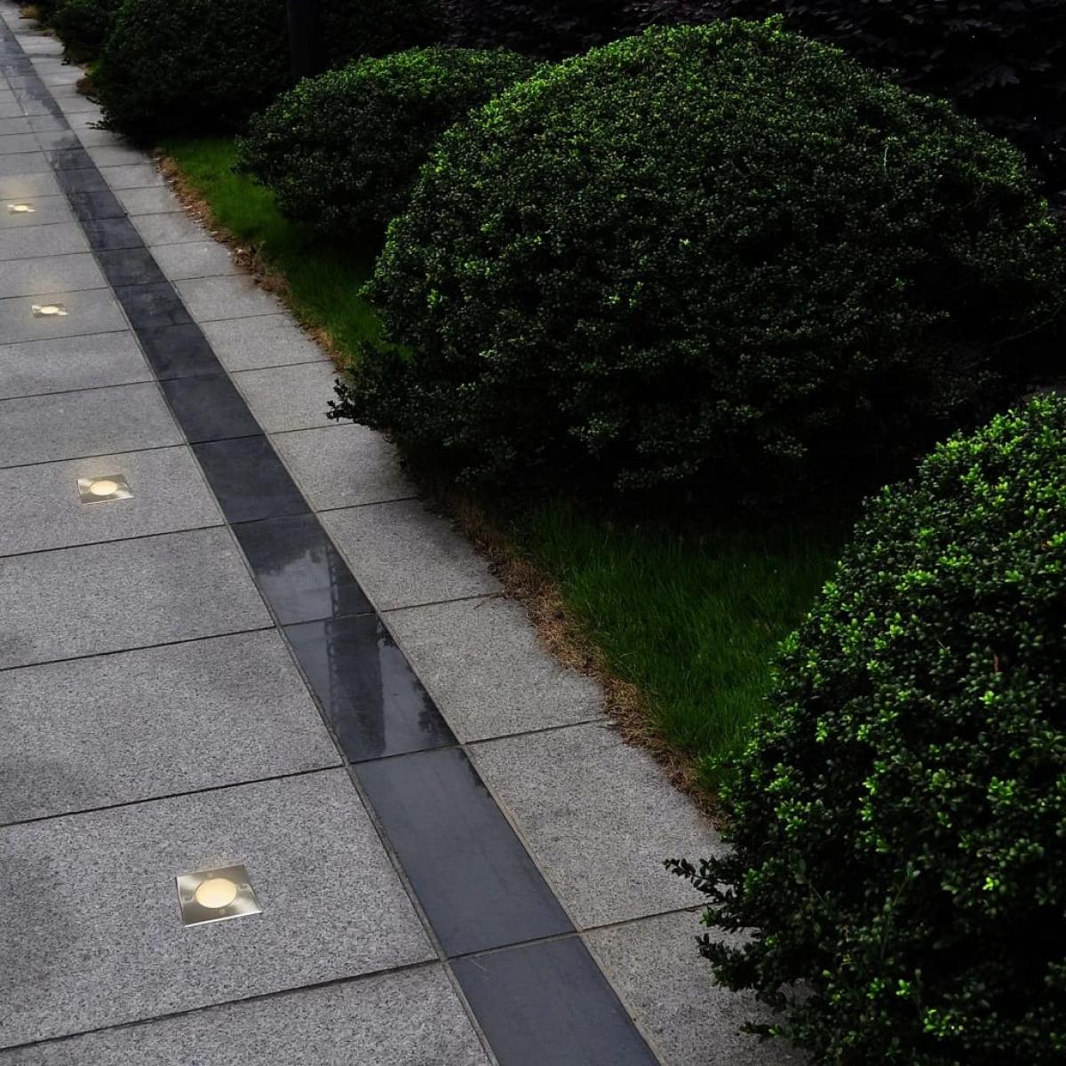 Luces de suelo de exterior cuadradas 12 unidades