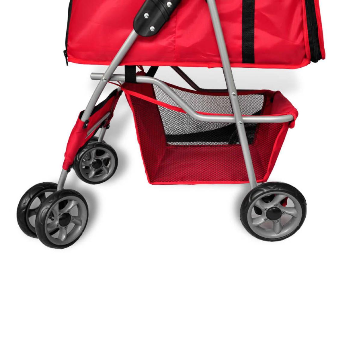 Cochecito para perros rojo 
