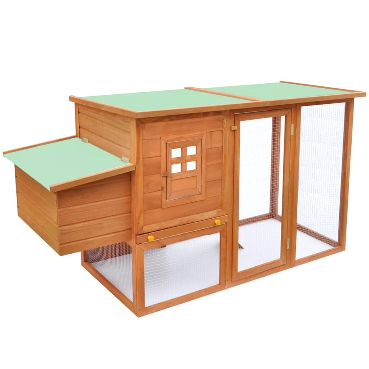 Gallinero de madera con 1 jaula para huevos