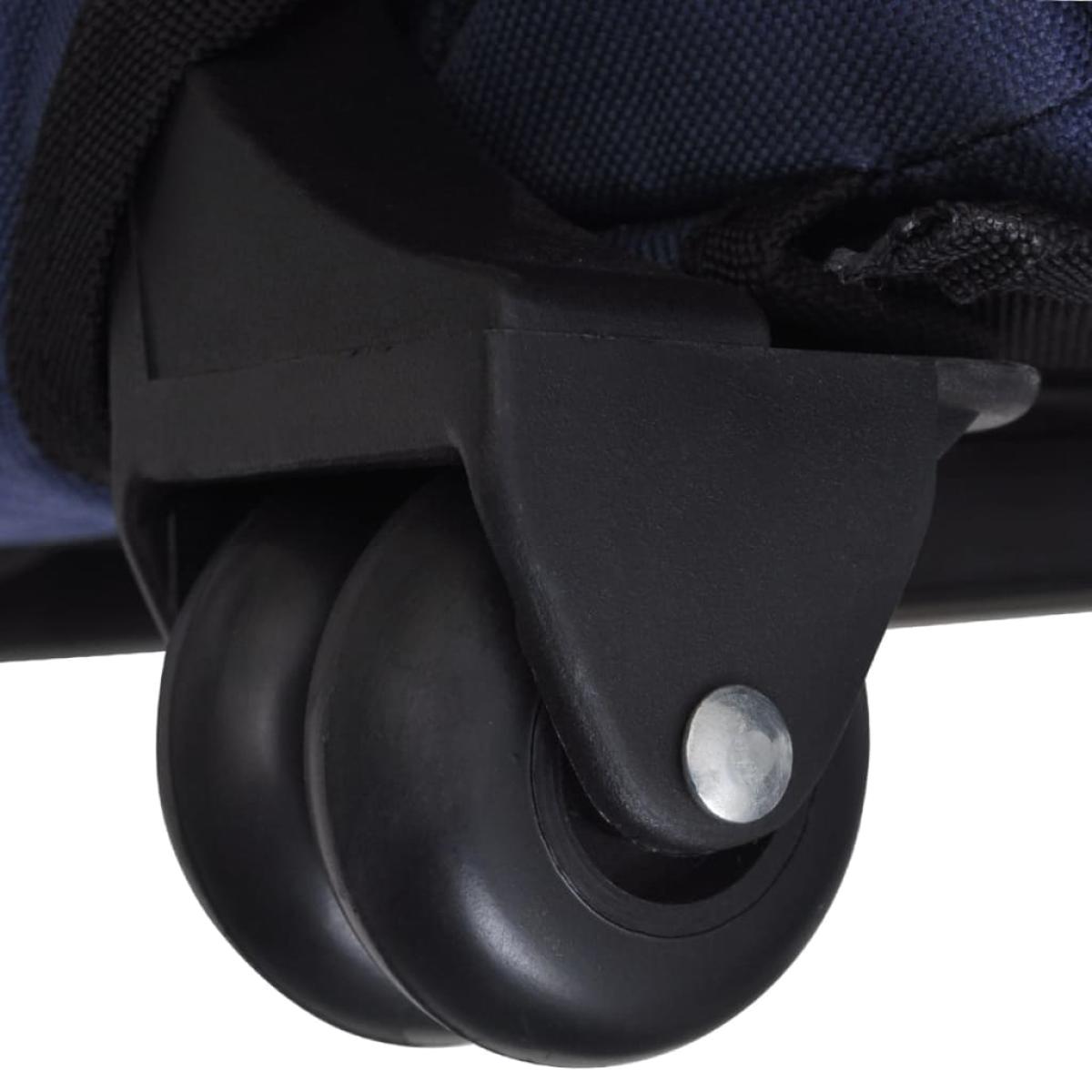 Carrito trolley plegable multiusos para mascotas azul