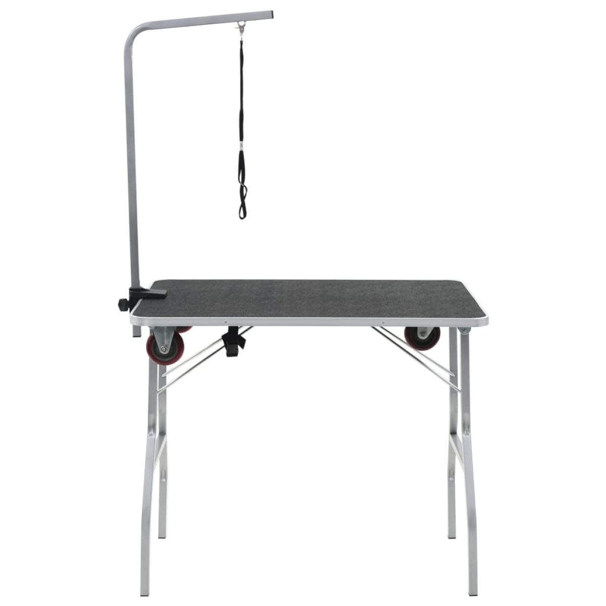 Mesa de higiene para mascotas, portátil y con ruedas