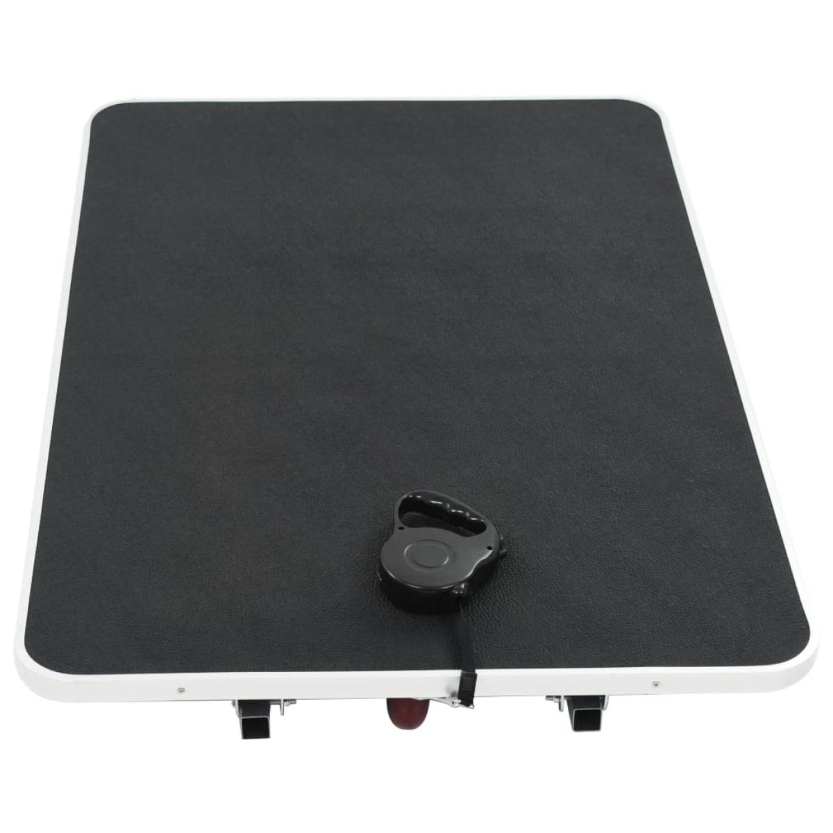 Mesa de higiene para mascotas, portátil y con ruedas