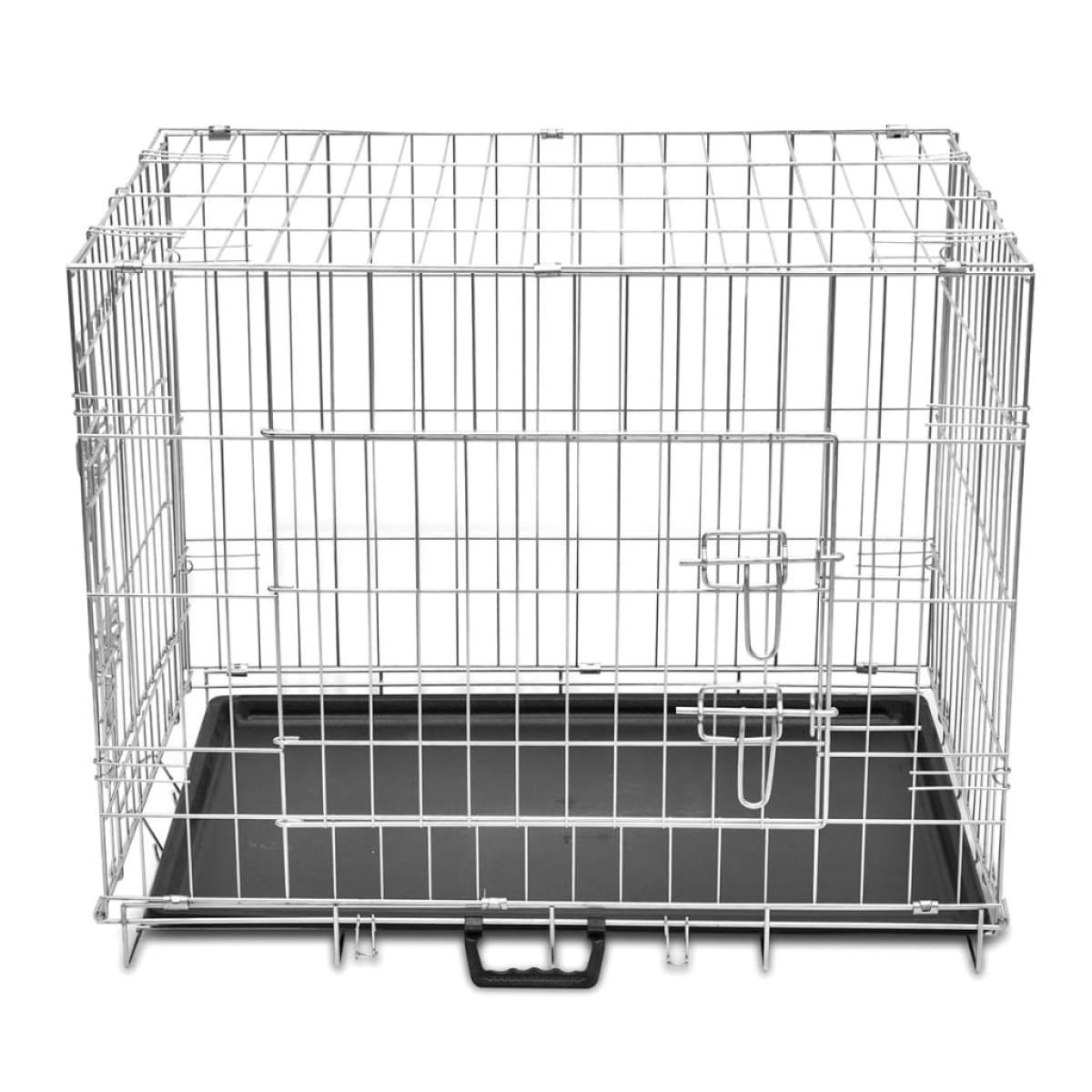 Jaula para perros plegable de metal M  