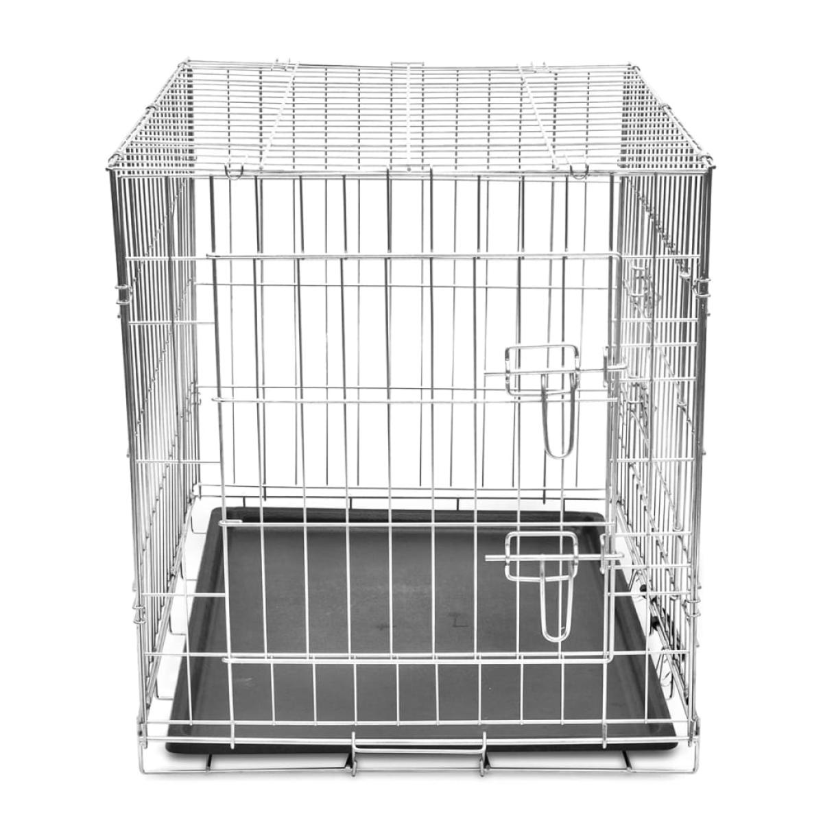 Jaula para perros plegable de metal M  