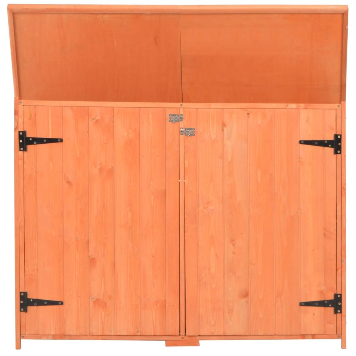 Caseta de almacenamiento de jardín de madera 120x50x91 cm