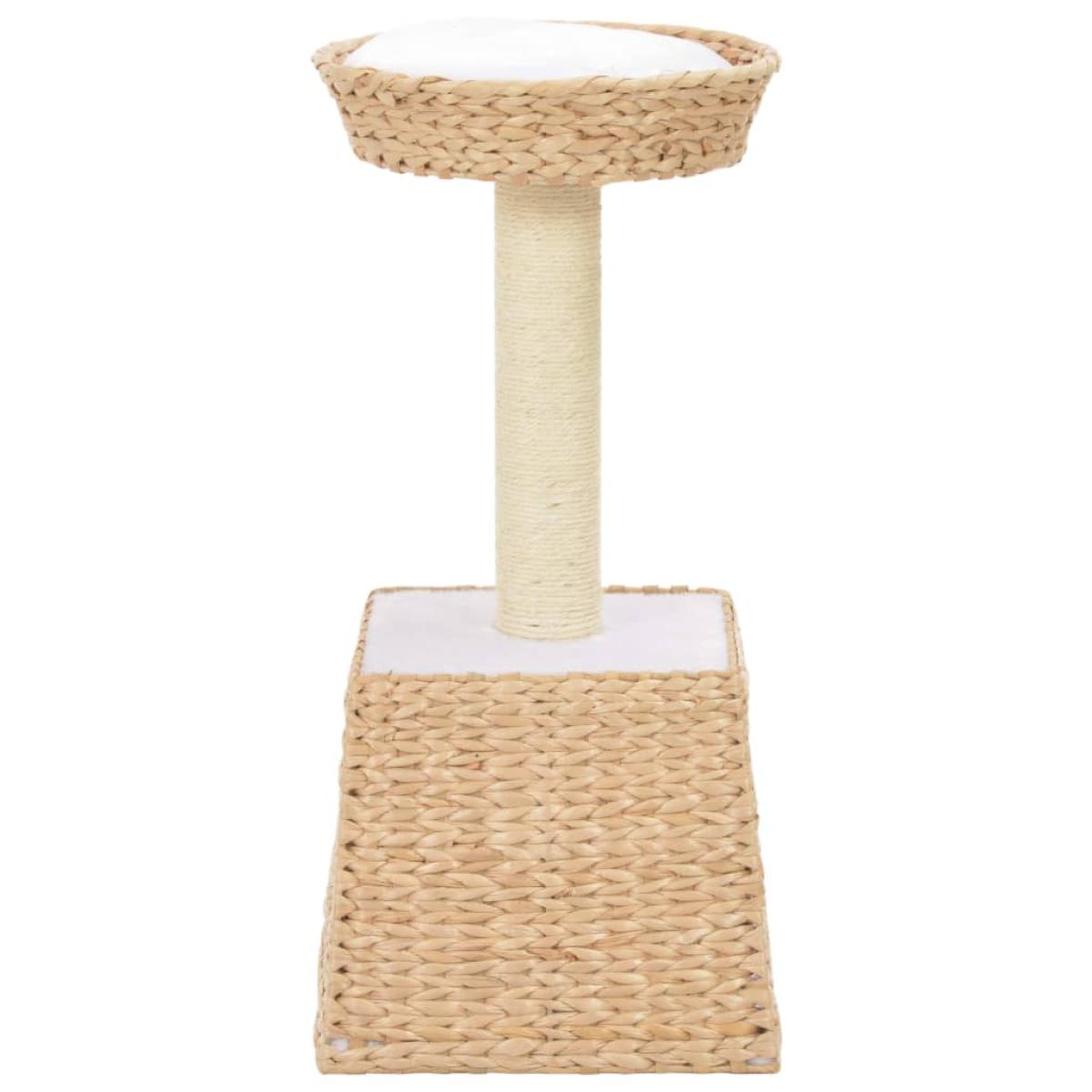 Rascador para gatos de hierba marina con poste de sisal 