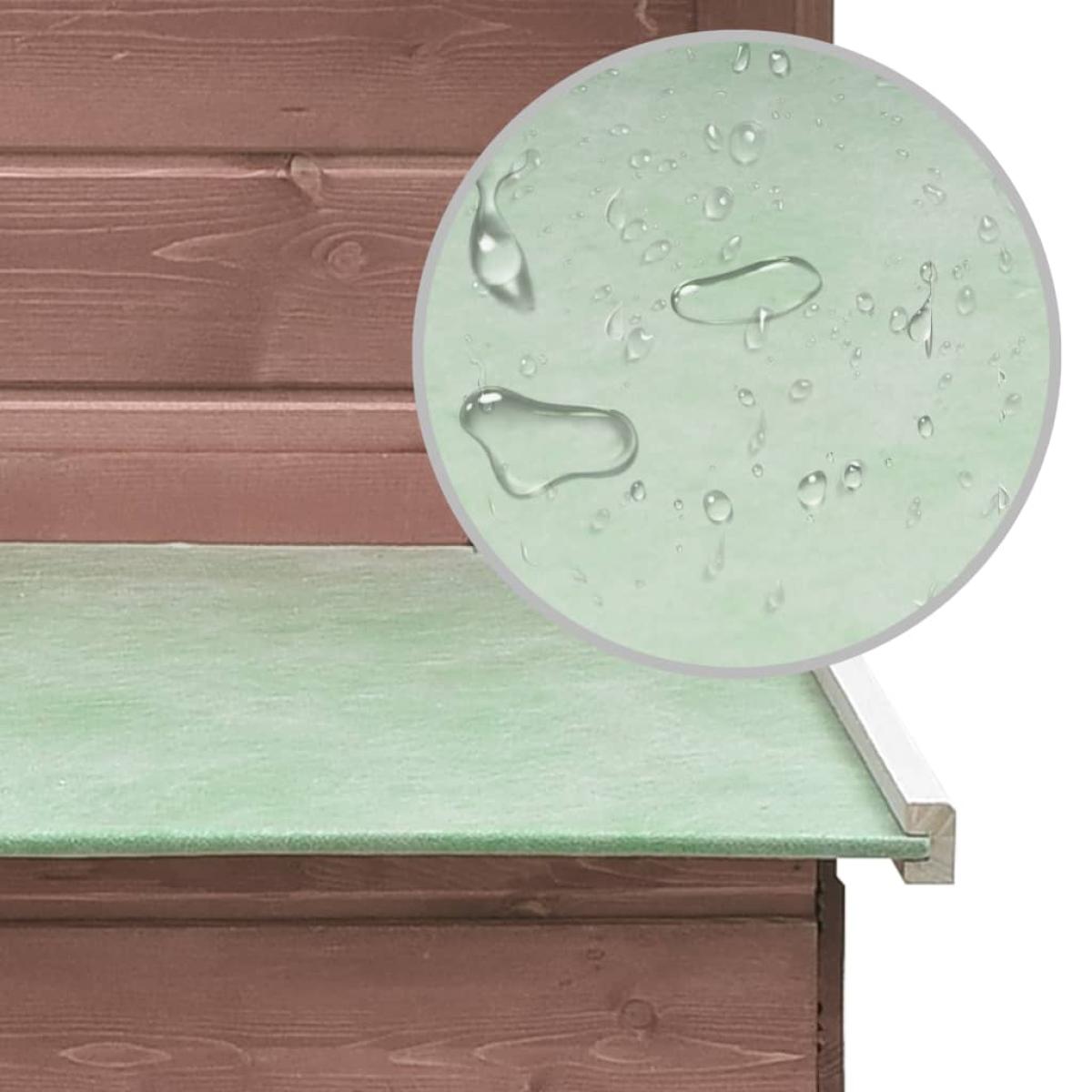 Gallinero de madera maciza de pino y abeto moca 170x81x110 cm