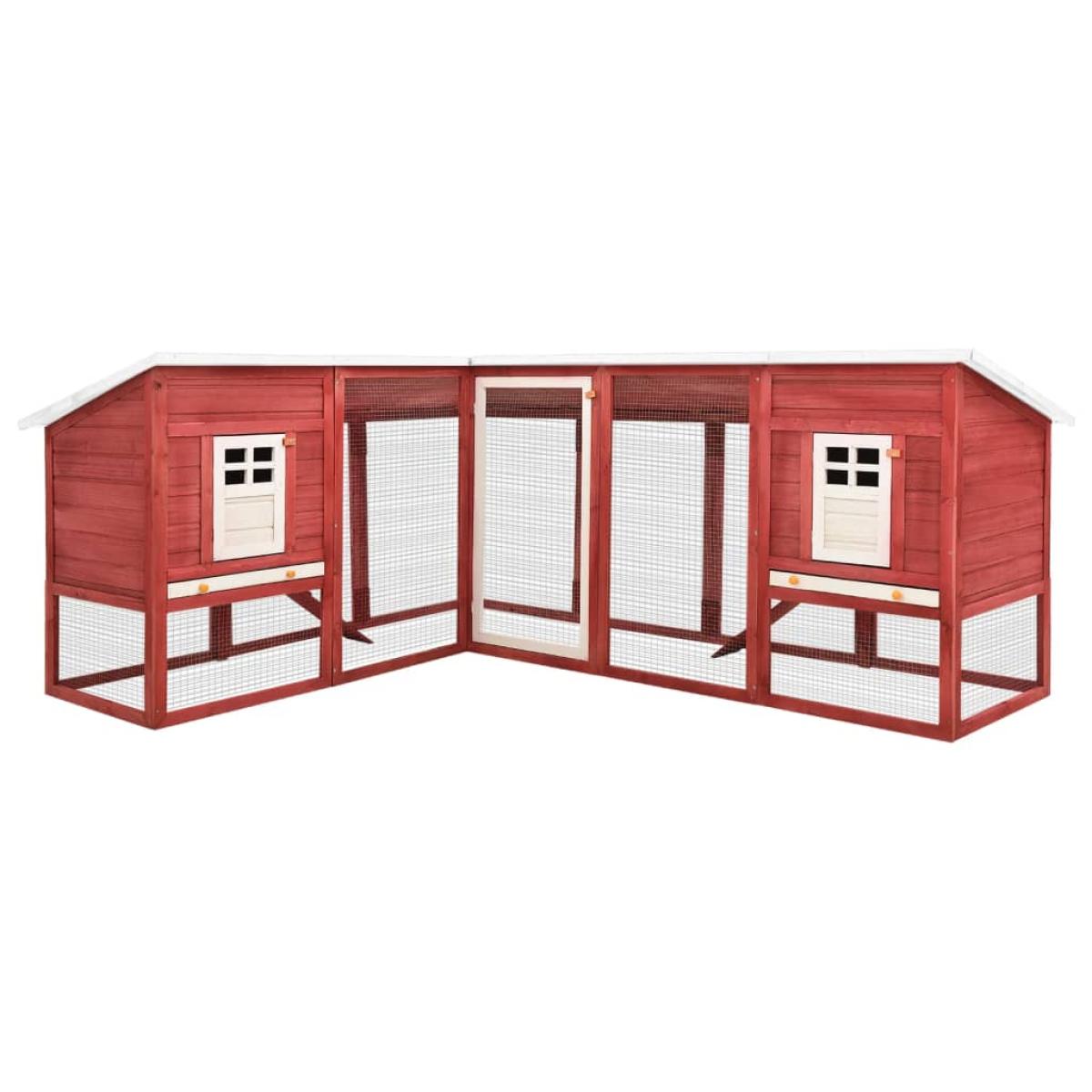 Jaula conejera de exterior con corral madera abeto rojo blanco