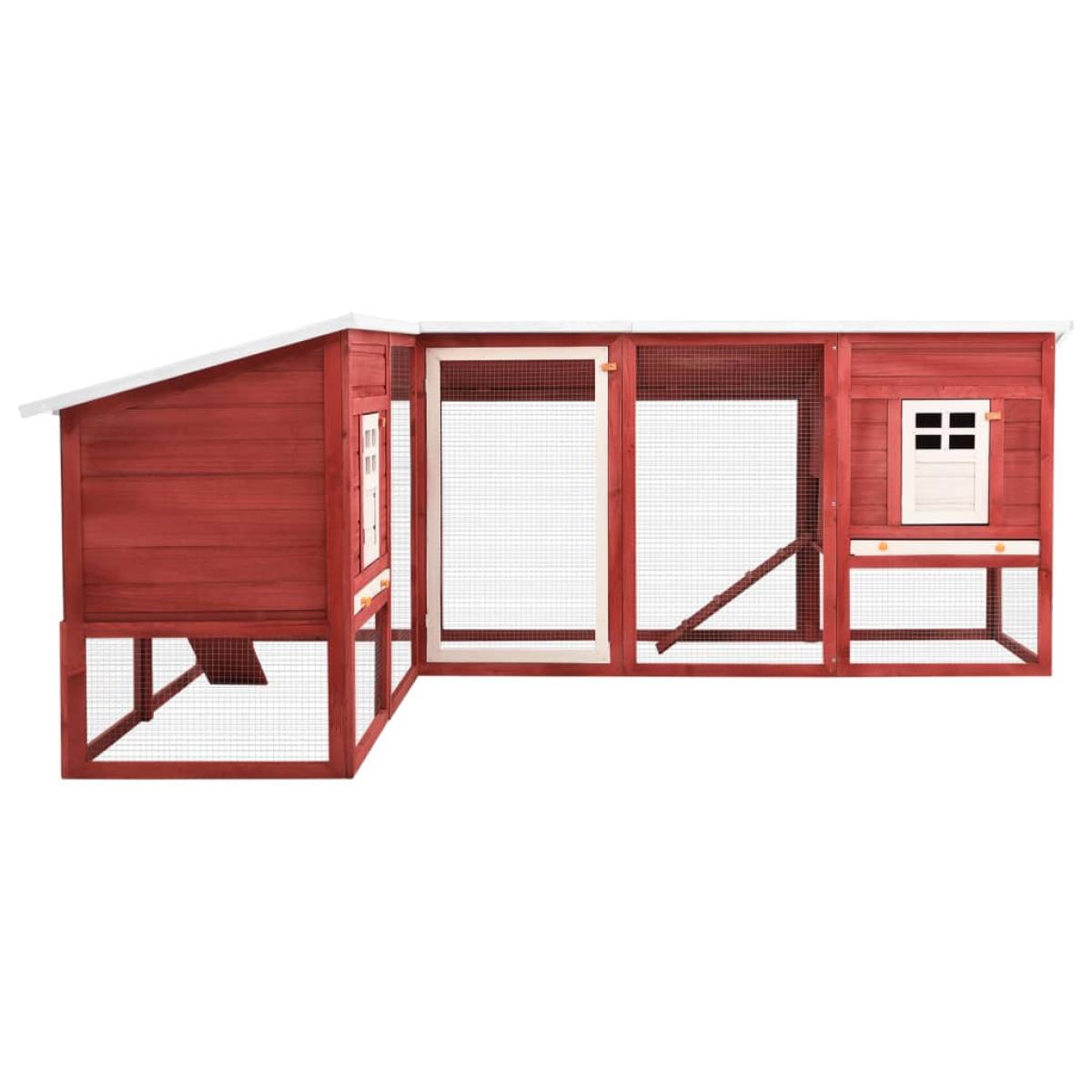 Jaula conejera de exterior con corral madera abeto rojo blanco