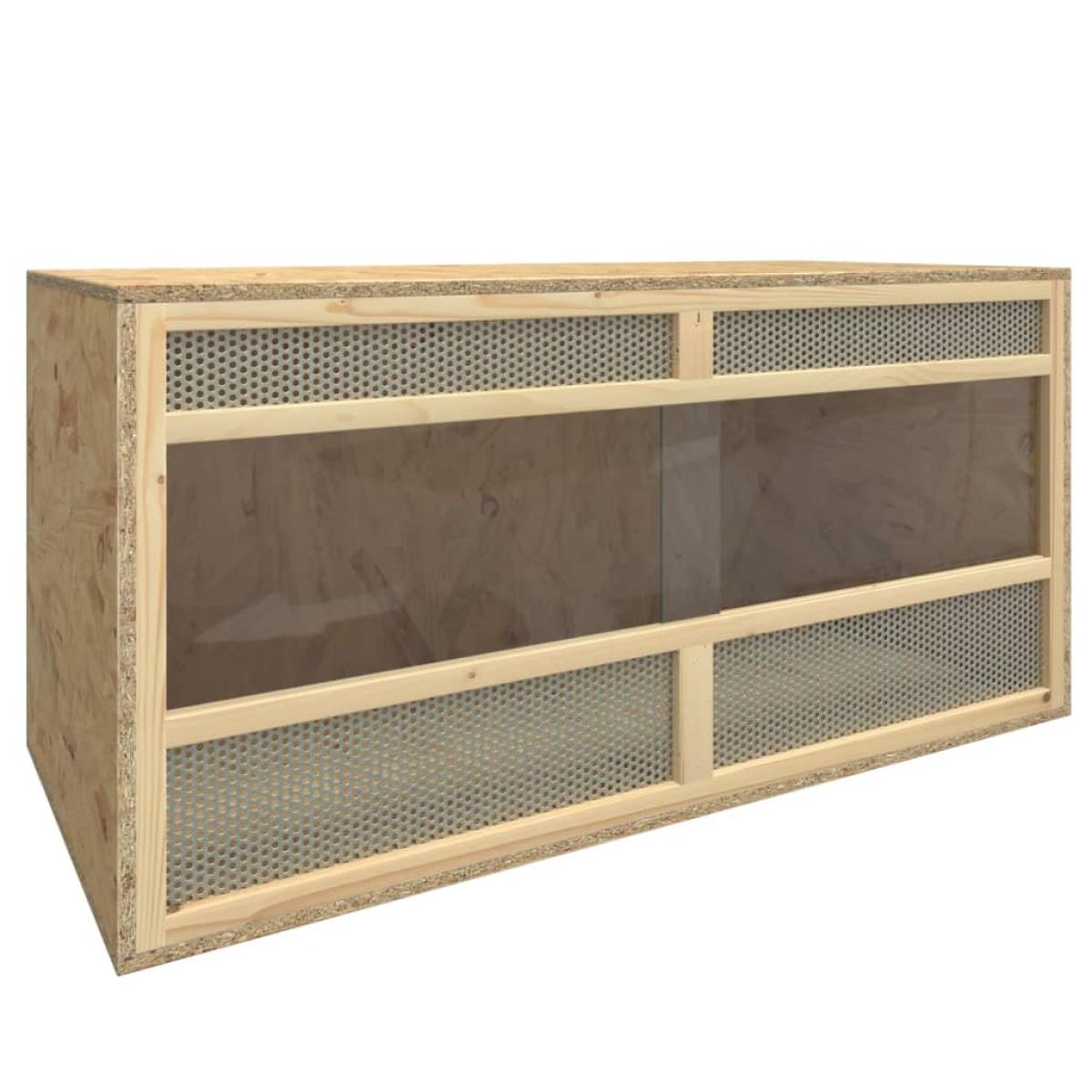 Terrario de madera contrachapada 100x47x47 cm