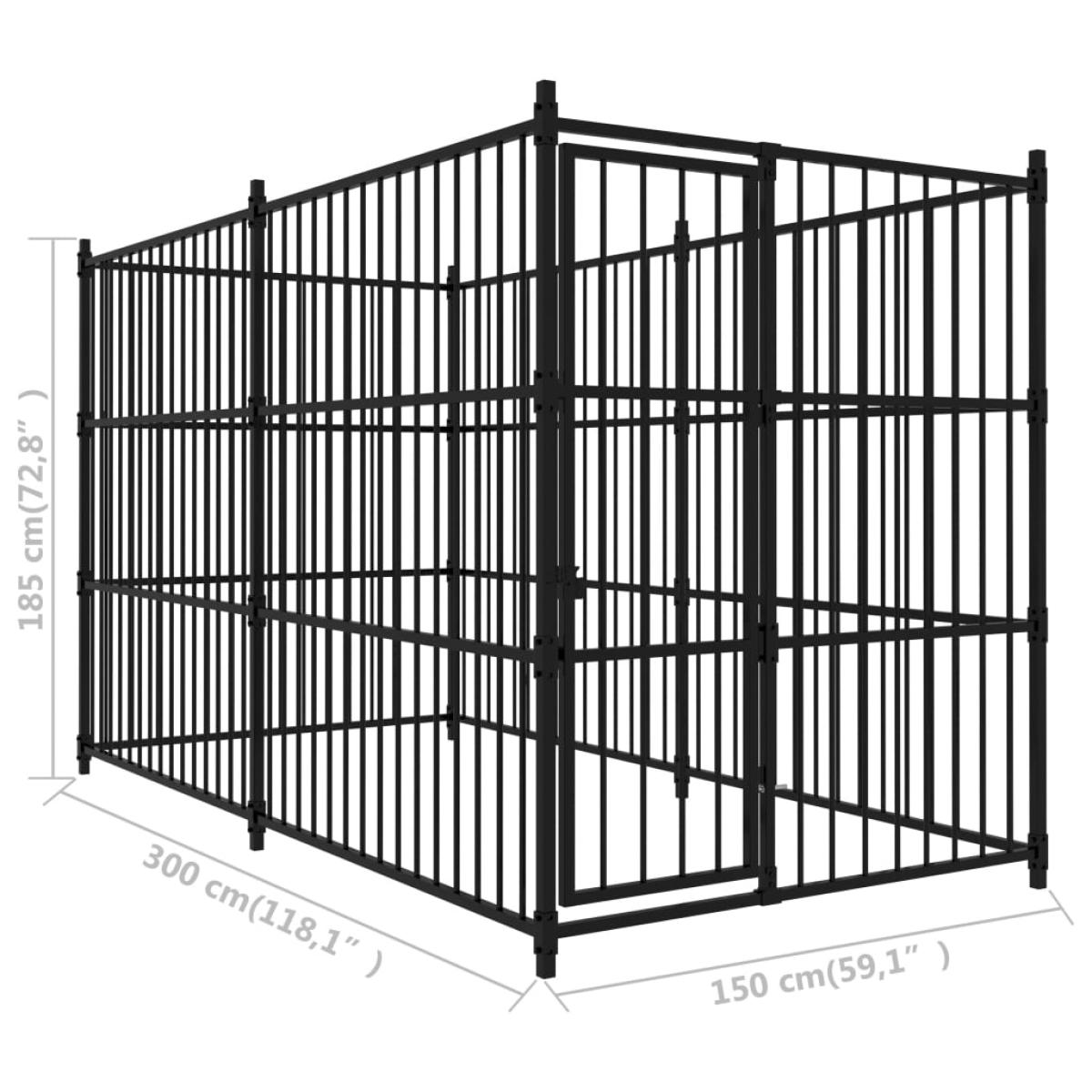 Perrera de exterior 300x150x185 cm