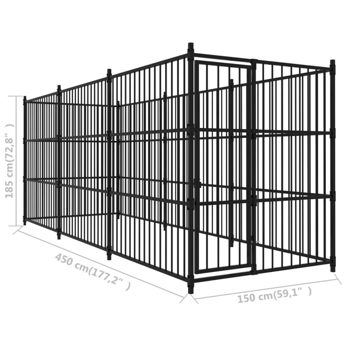 Perrera de exterior 450x150x185 cm
