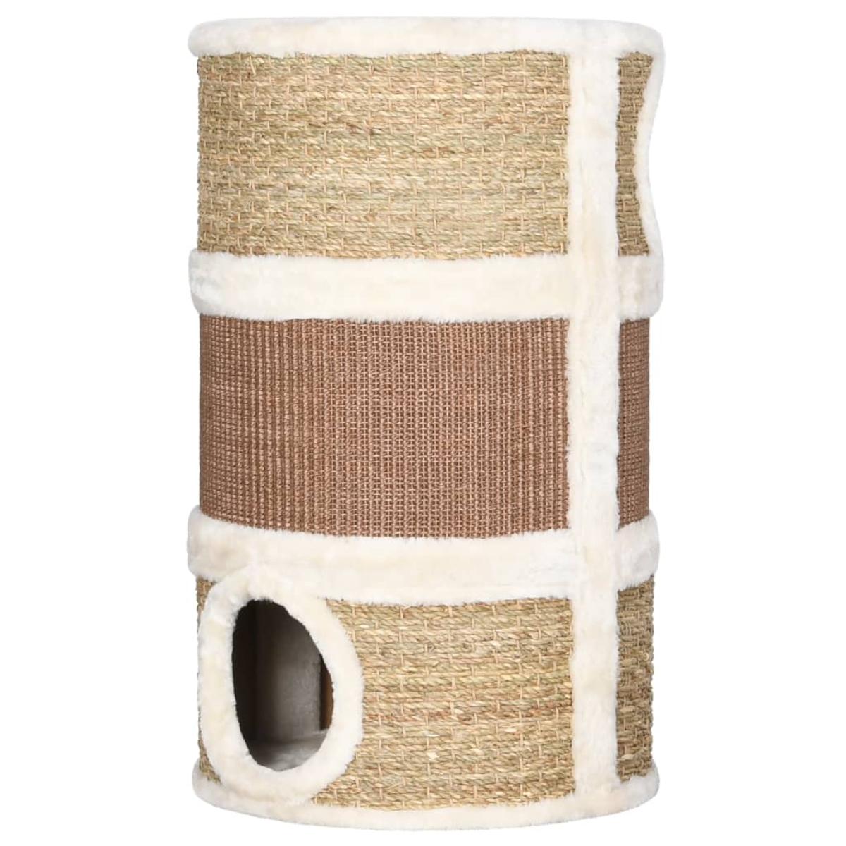 Barril rascador para gatos hierba marina 60 cm
