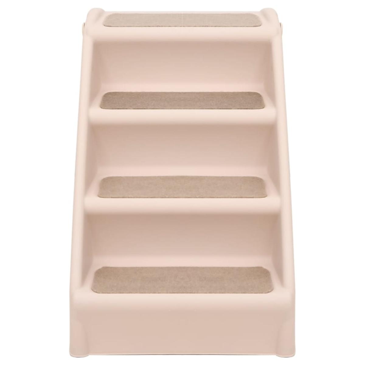 Escalera plegable para perros crema 62x40x49,5 cm