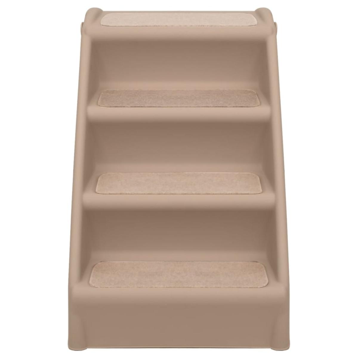 Escalera plegable para perros marrón 62x40x49,5 cm