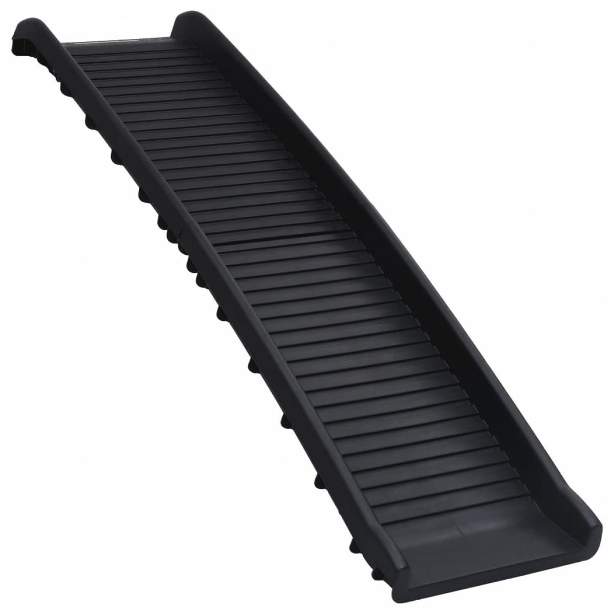 Rampa para perros plegable negra 155,5x40x15,5 cm