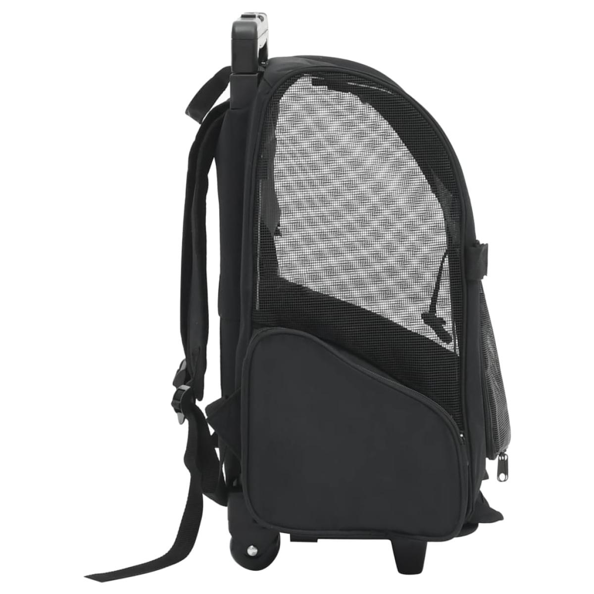 Carrito trolley plegable multiusos para mascotas negro
