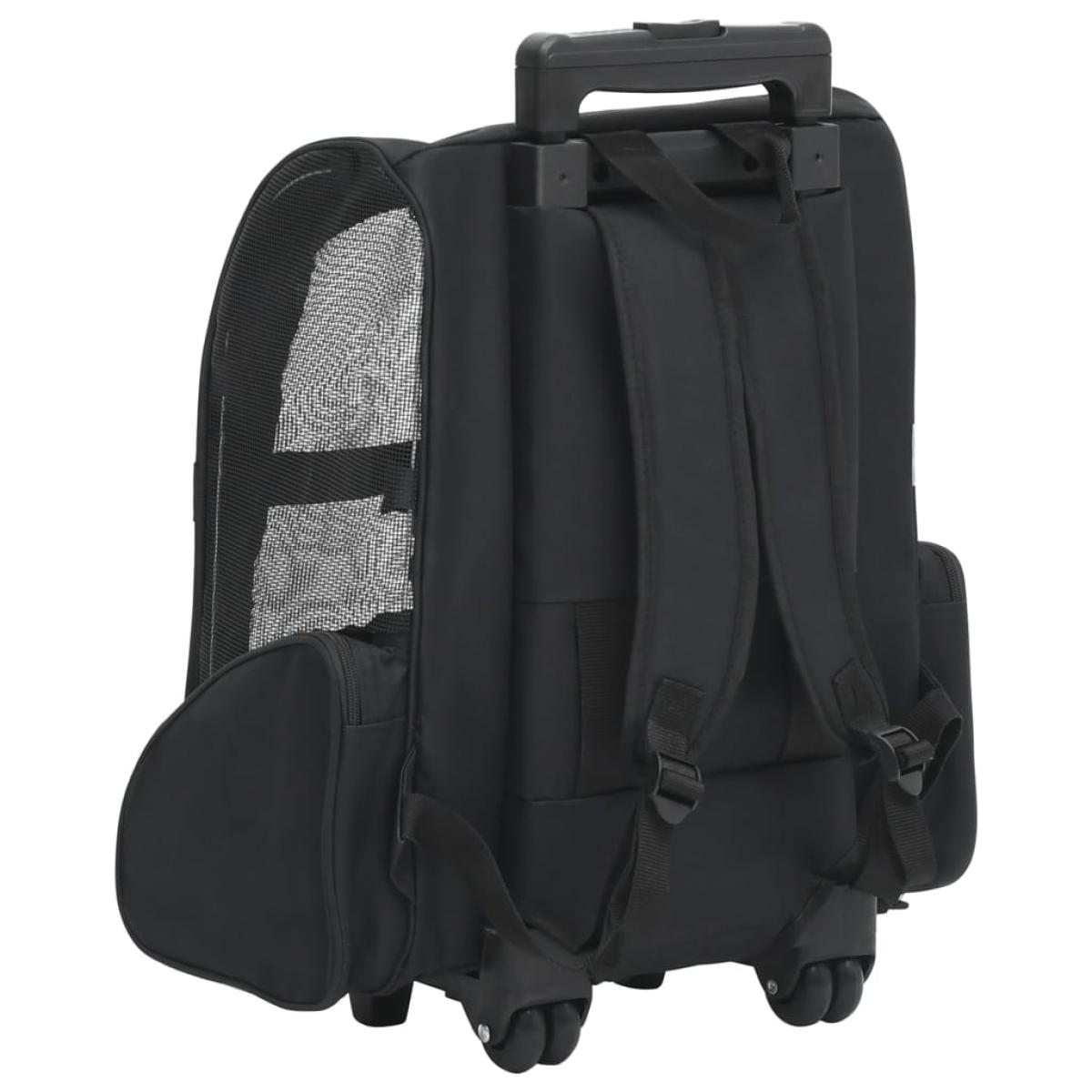 Carrito trolley plegable multiusos para mascotas negro