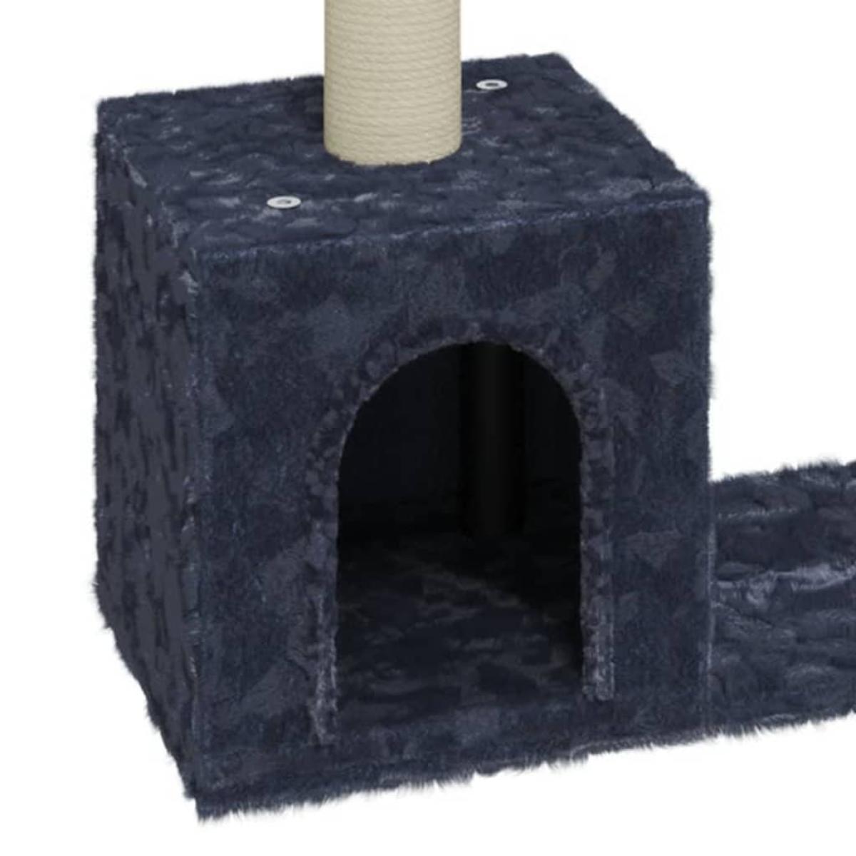 Rascador para gatos con postes de sisal gris oscuro 60 cm