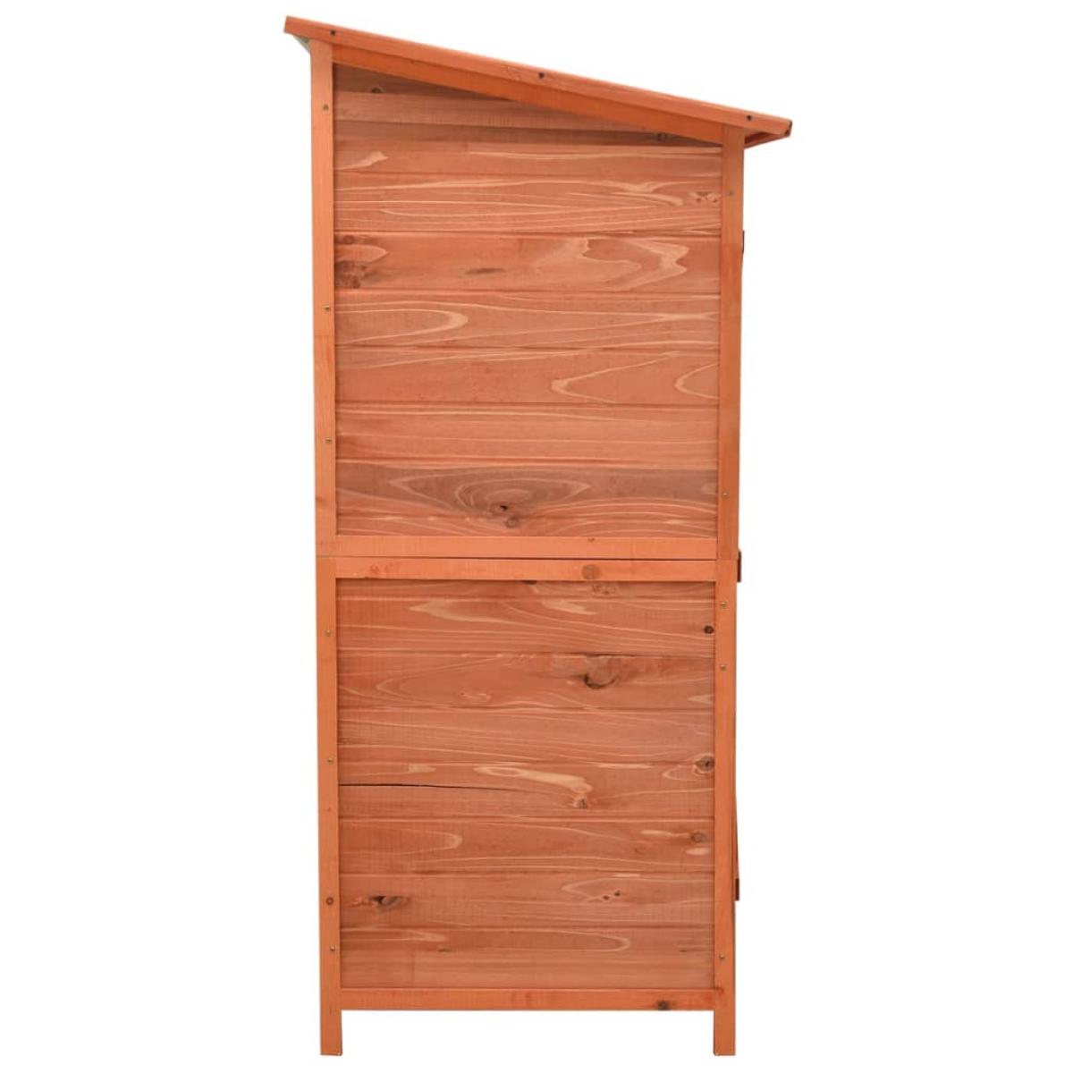 Caseta para herramientas de jardín abeto macizo 136x75x160 cm