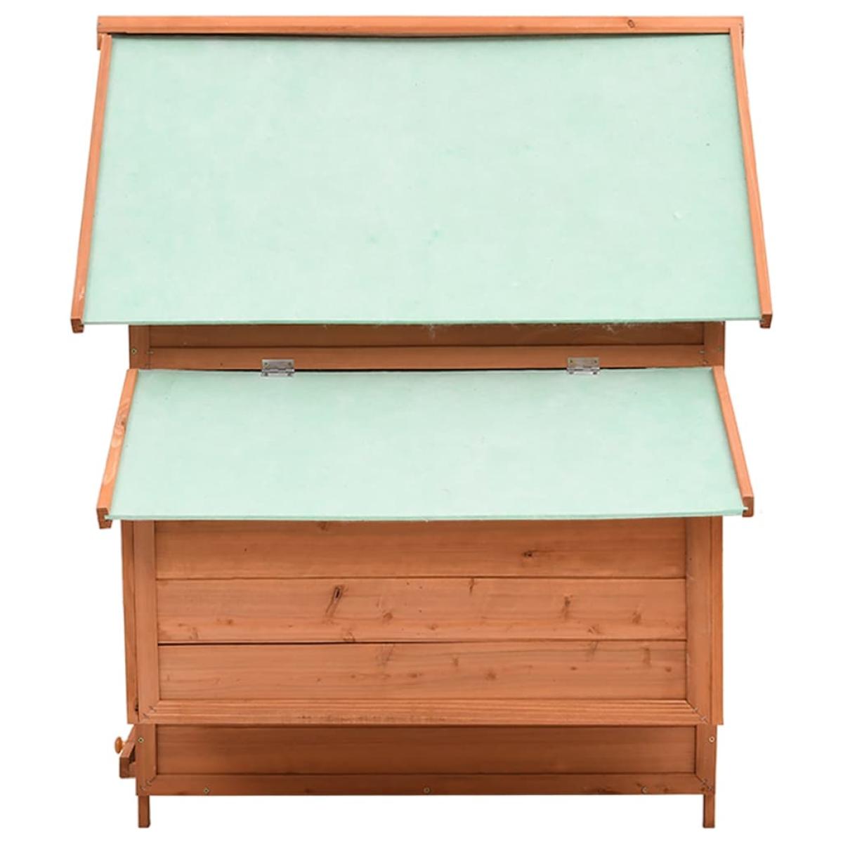 Gallinero de madera maciza de abeto rojo 152x96x110 cm
